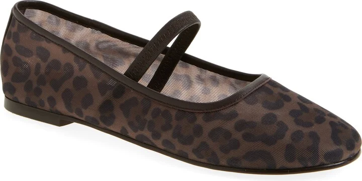 The Greta Leopard Mesh Ballet Flat