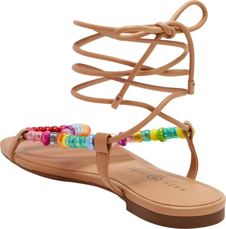 The Halie Bead Ankle Tie Sandal - Image 2
