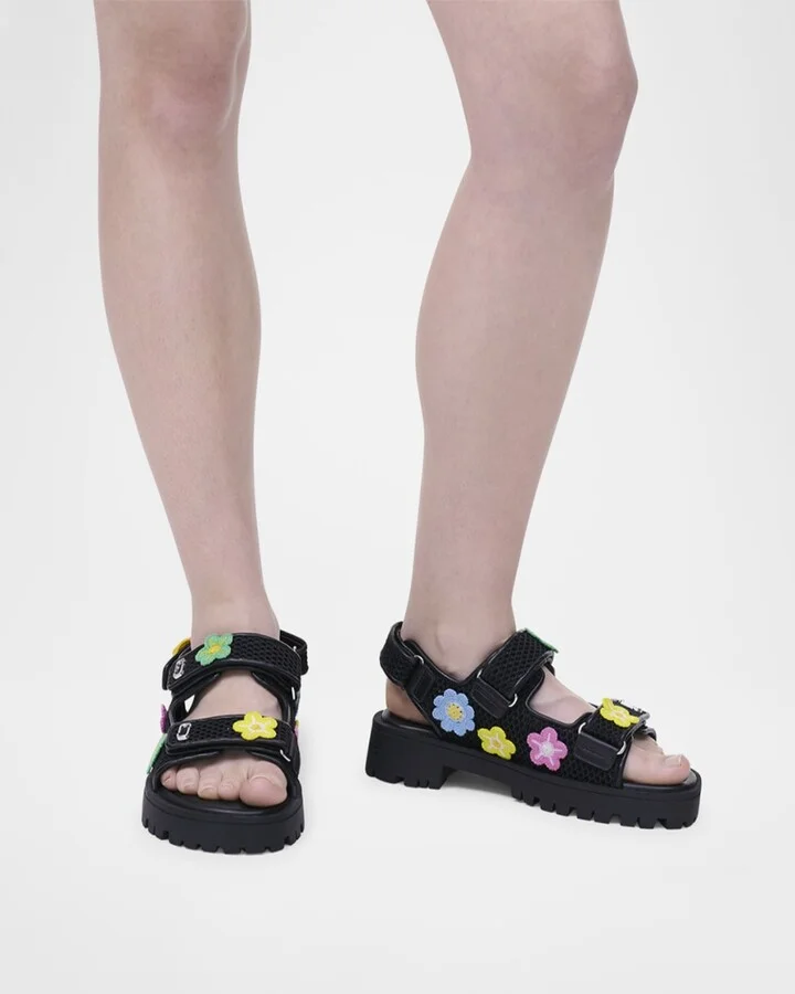 The J Marc Strap Embroidered Daisy Sport Sandals - Image 3