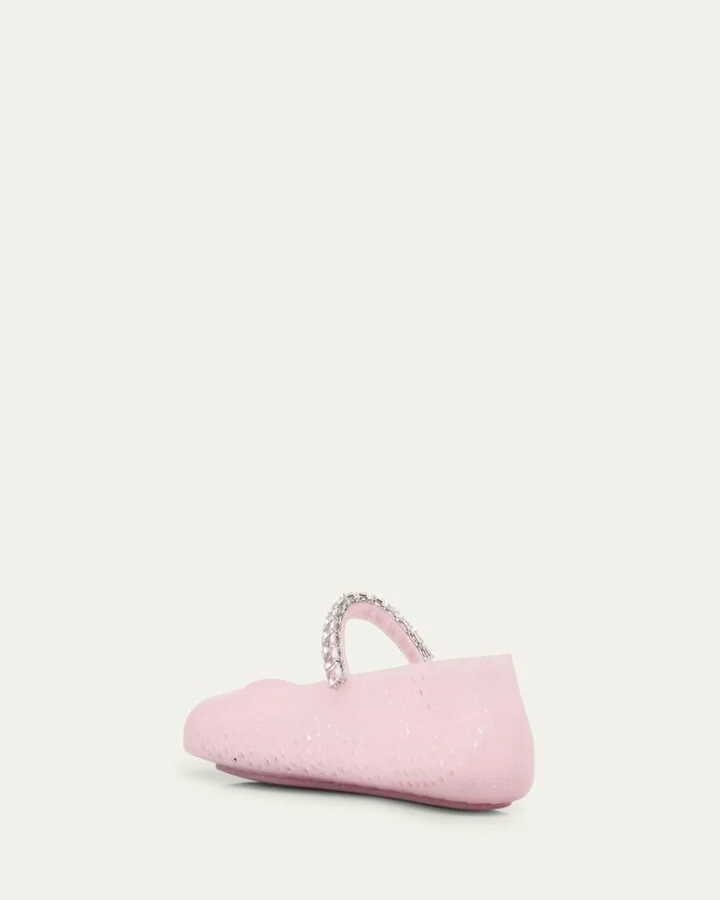 The Jelly Glitter Crystal-Strap Ballerina Flats - Image 2