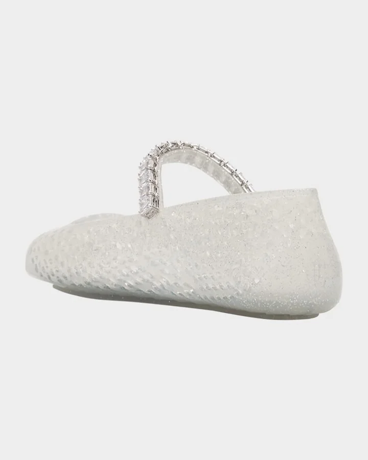 The Jelly Glitter Crystal-Strap Ballerina Flats - Image 7