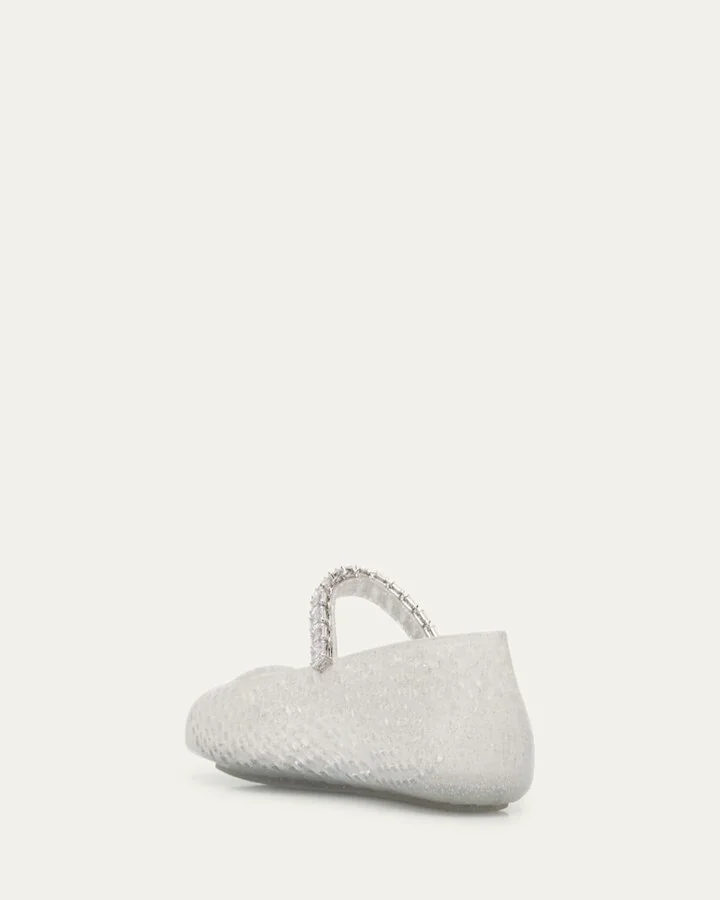 The Jelly Glitter Crystal-Strap Ballerina Flats - Image 5