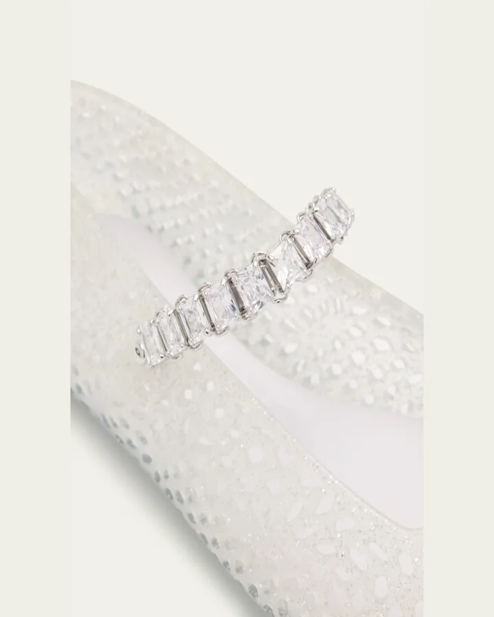The Jelly Glitter Crystal-Strap Ballerina Flats - Image 8
