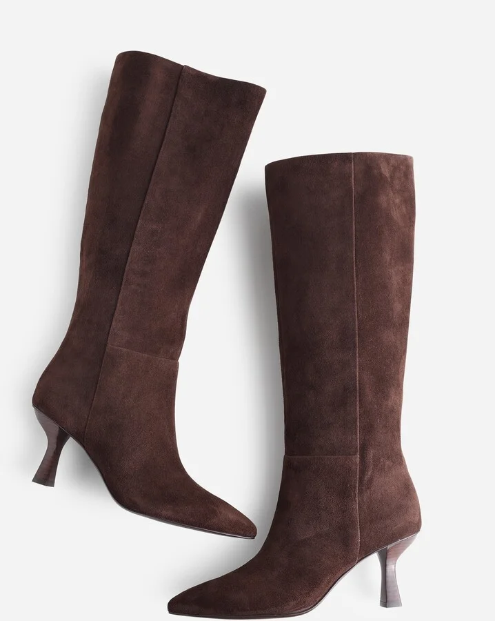 The Justine Knee-High Boot in Suede