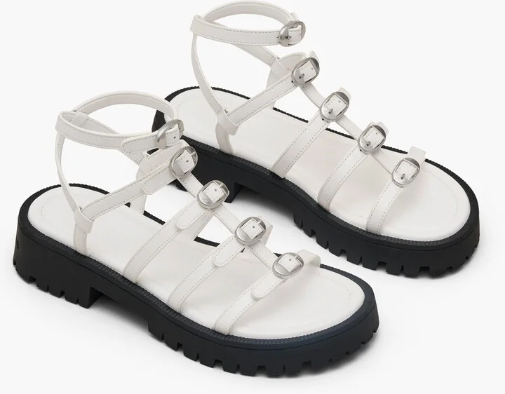 The Kiki Gladiator Sandal - Bright White
