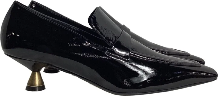 The King Point-Toe Loafers In Black Patent Leather
