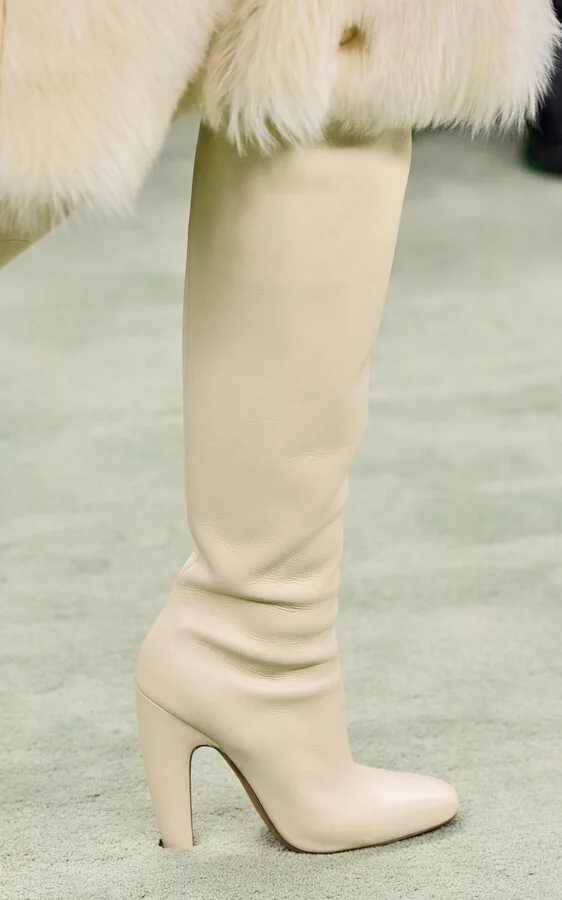 The-Knee Leather High Heel BootsVeneta