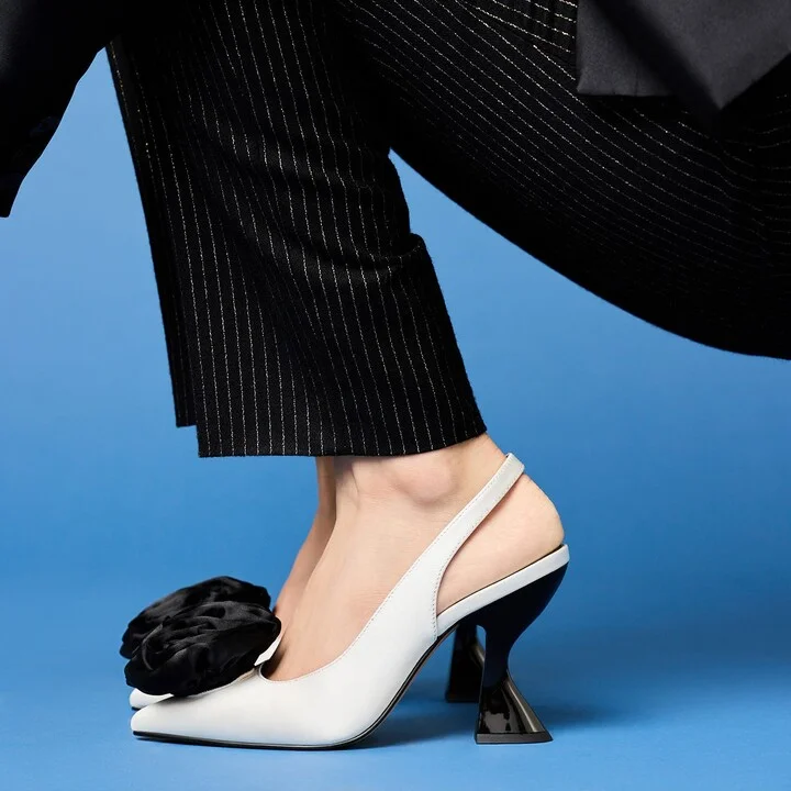 The Laterr High Floral Slingback Pointed Toe Pump - Image 8
