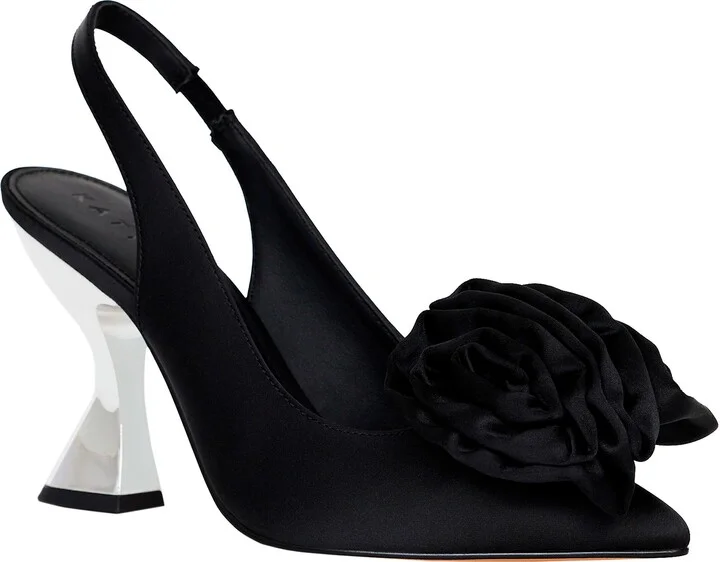 The Laterr High Floral Slingback Pointed Toe Pump