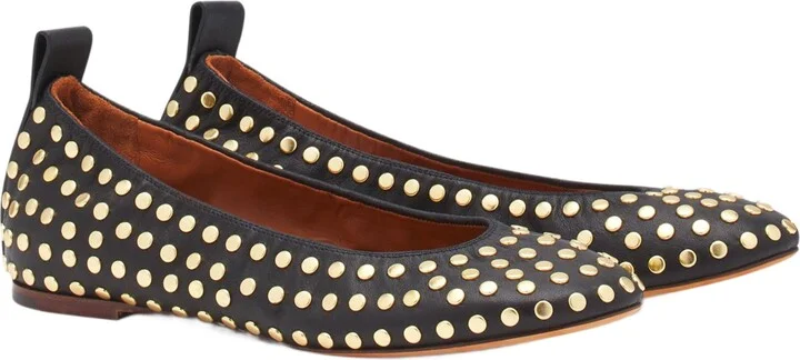 The Leather Ballerina Flat With Studs - Image 2