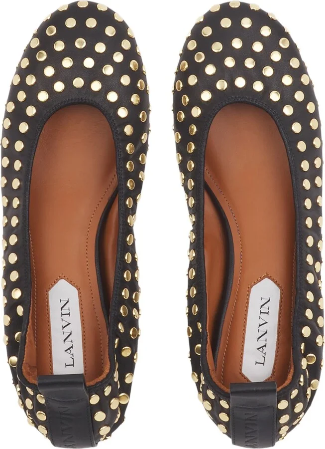 The Leather Ballerina Flat With Studs - Image 3