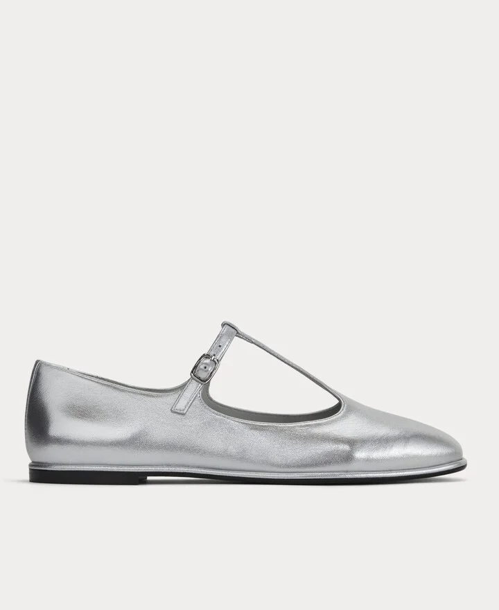 The Leather T-Strap Flat