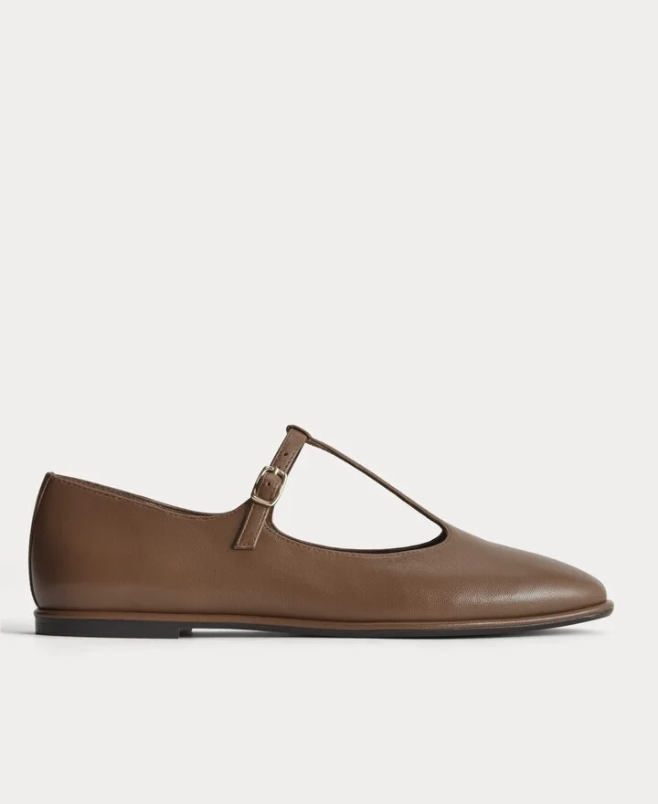 The Leather T-Strap Flat