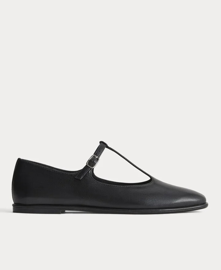 The Leather T-Strap Flat