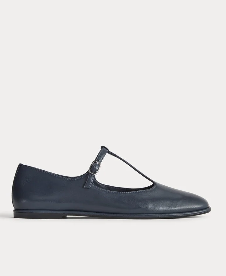 The Leather T-Strap Flat