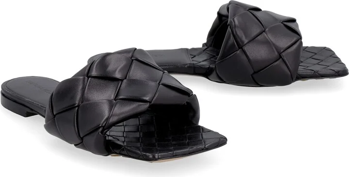 The Lido Leather Flat Sandals - Image 3