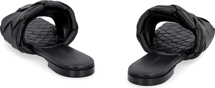 The Lido Leather Flat Sandals - Image 4