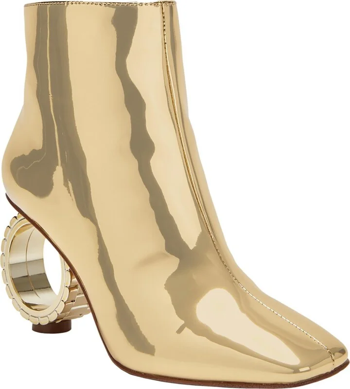 The Linksy Bootie Womens Patent Zipper Booties