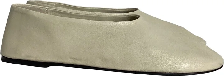 The Marcy Ballet Flats in White Leather