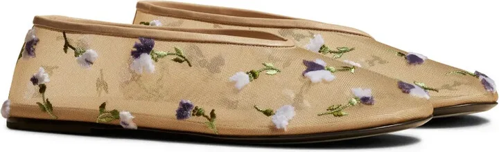 The Marcy floral-embroidered ballerina shoes - Image 2