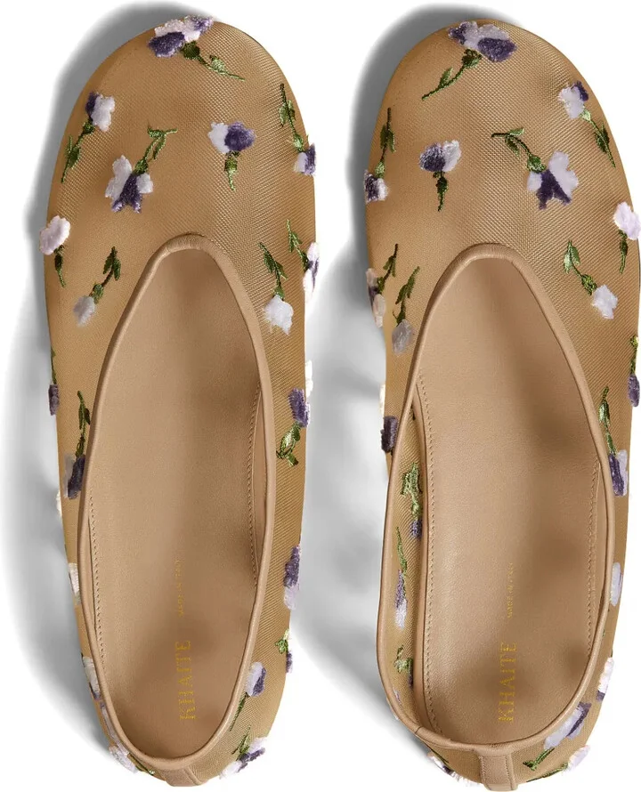 The Marcy floral-embroidered ballerina shoes - Image 3