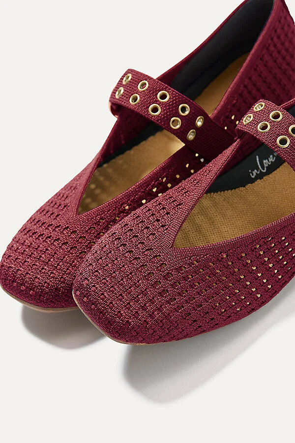 The Max Square Buckle Mary Jane Flats - Image 2