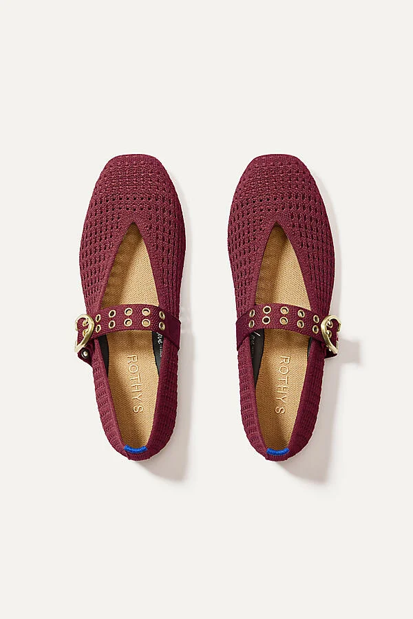 The Max Square Buckle Mary Jane Flats - Image 3