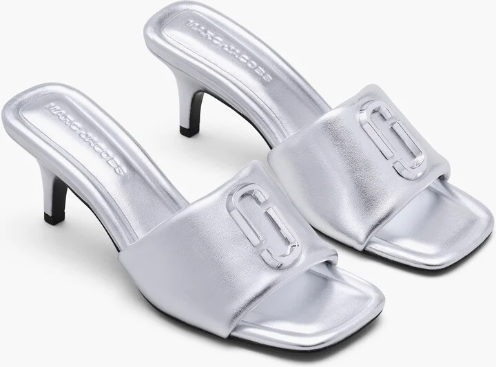 The Metallic J Marc Heeled Sandal - Silver