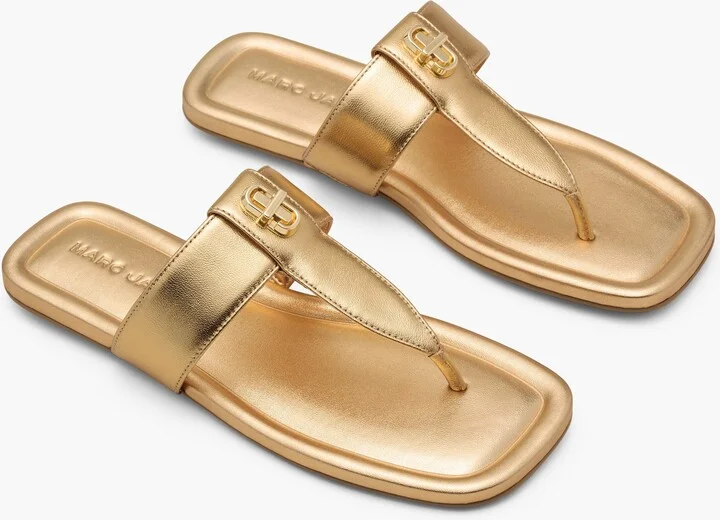 The Metallic Leather Dual T - Gold