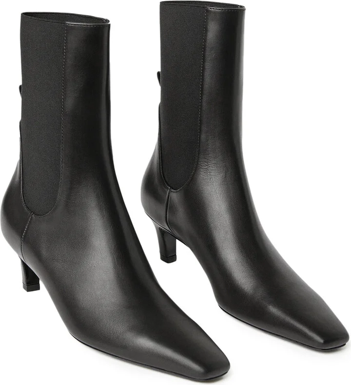 The Mid Heel Leather Boot