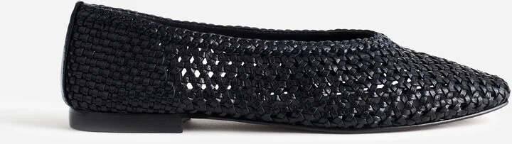 The Mylie Ballet Flat in Handwoven Leather