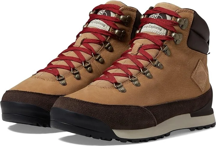The North Face Back-To-Berkeley IV Leather WP Men's Shoes Almond Butter/Demitasse Brown : 7 D - Medium, Leather/Synthetic/Textile