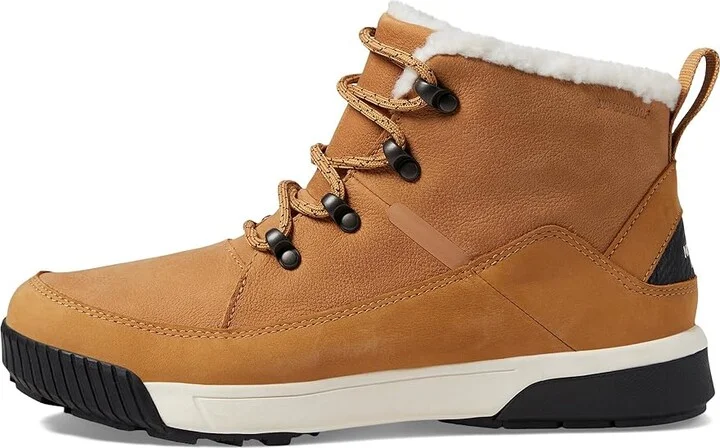 The North Face Sierra Mid Lace Wp Women's Shoes Almond Butter/TNF Black : 5 B - Medium, Textile/Leather - Image 6
