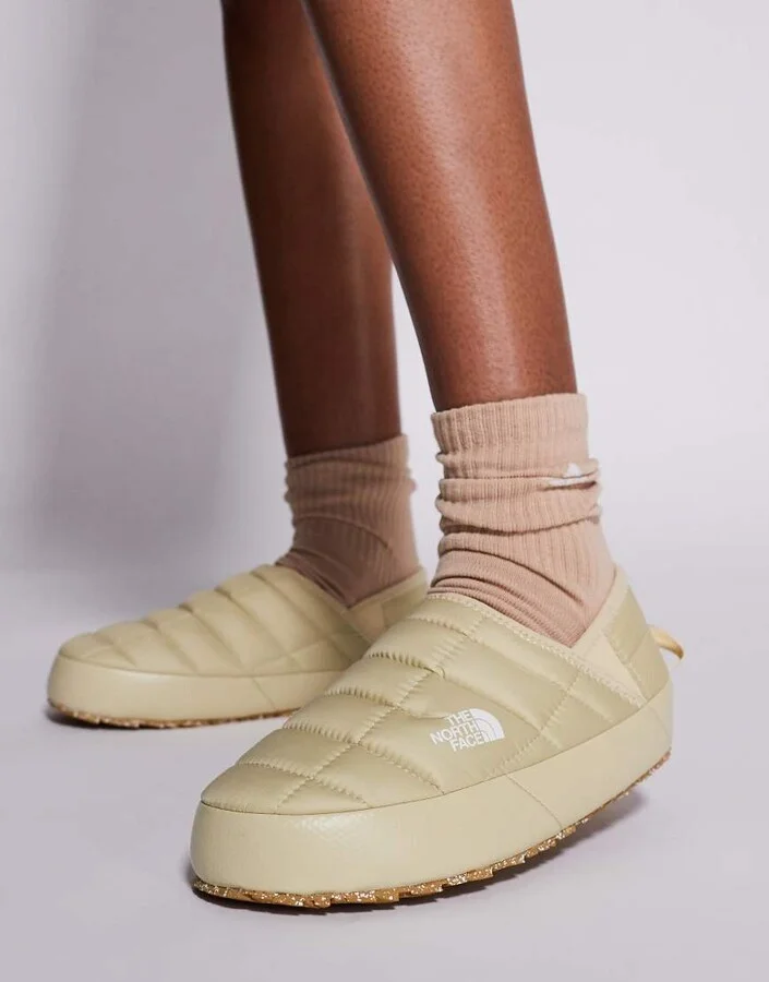 The North Face Thermoball insulated traction mule in gravel beige
