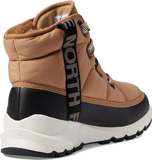 The North Face ThermoBalltm Lace Up Luxe WP Women's Shoes Almond Butter/TNF Black : 5 B - Medium, Leather/Synthetic - Image 4