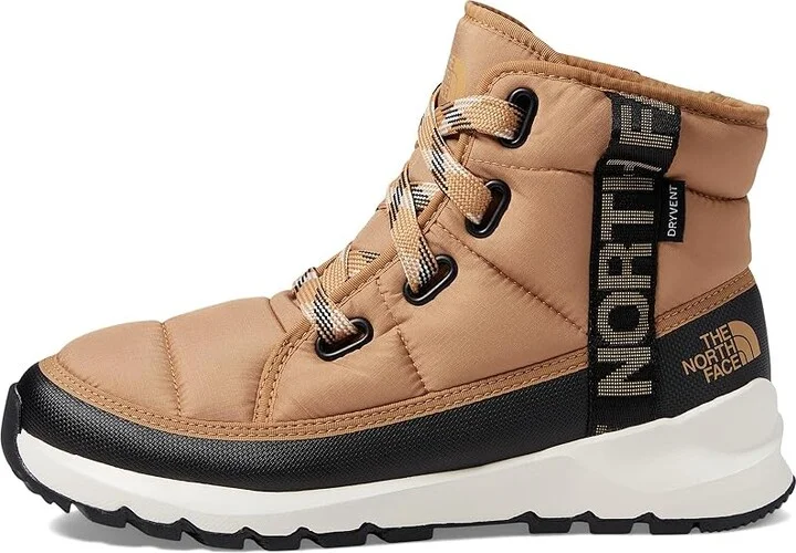 The North Face ThermoBalltm Lace Up Luxe WP Women's Shoes Almond Butter/TNF Black : 5 B - Medium, Leather/Synthetic - Image 6