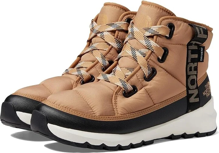 The North Face ThermoBalltm Lace Up Luxe WP Women's Shoes Almond Butter/TNF Black : 5 B - Medium, Leather/Synthetic