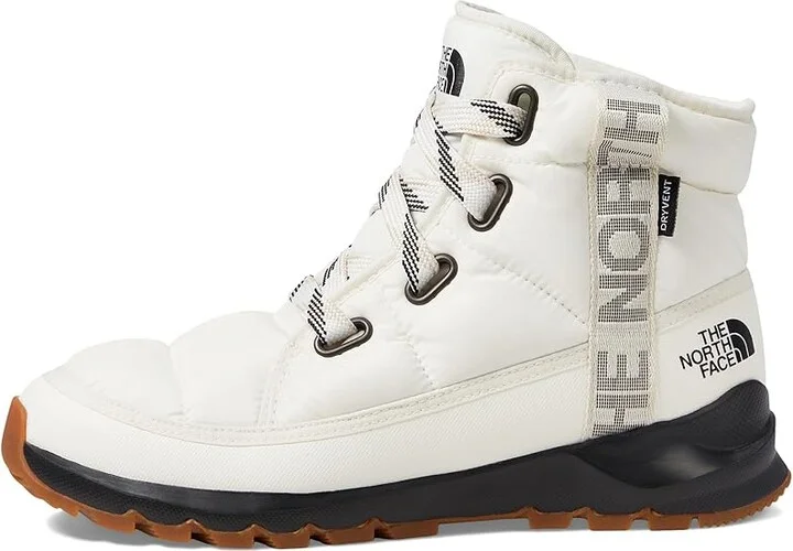 The North Face ThermoBalltm Lace Up Luxe WP Women's Shoes Gardenia White/TNF Black : 8 B - Medium, Leather/Synthetic - Image 6