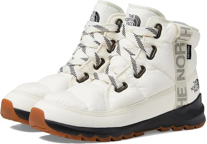The North Face ThermoBalltm Lace Up Luxe WP Women's Shoes Gardenia White/TNF Black : 8 B - Medium, Leather/Synthetic