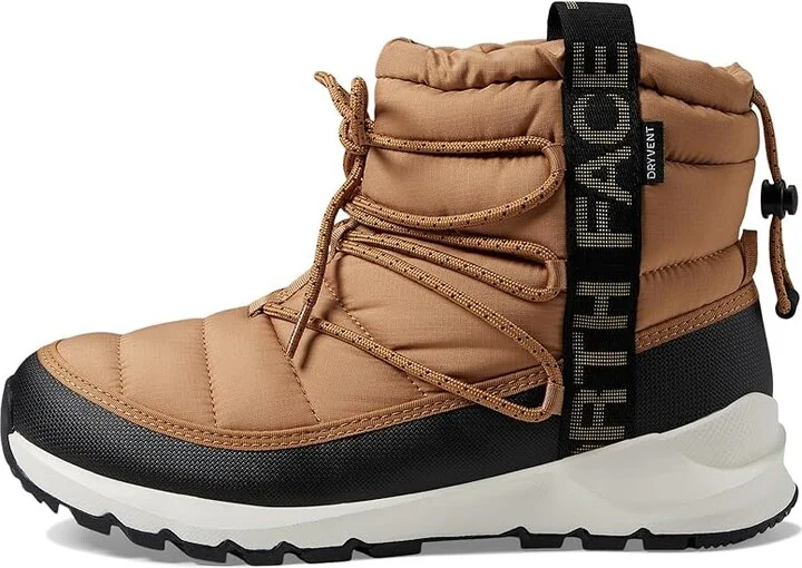 The North Face ThermoBalltm Lace Up WP Women's Shoes Almond Butter/TNF Black : 5 B - Medium, Textile - Image 5