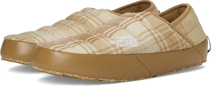 The North Face ThermoBalltm Traction Mule V Novelty Men's Shoes Khaki Stone Yarn Dye Plaid/Utility Brown : 8 D - Medium