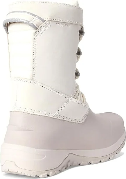 The North Face Yukiona Mid Boot Women's Shoes White Dune/Silver Grey : 5 M, Leather - Image 4