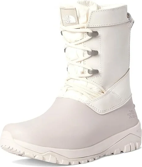 The North Face Yukiona Mid Boot Women's Shoes White Dune/Silver Grey : 5 M, Leather - Image 5