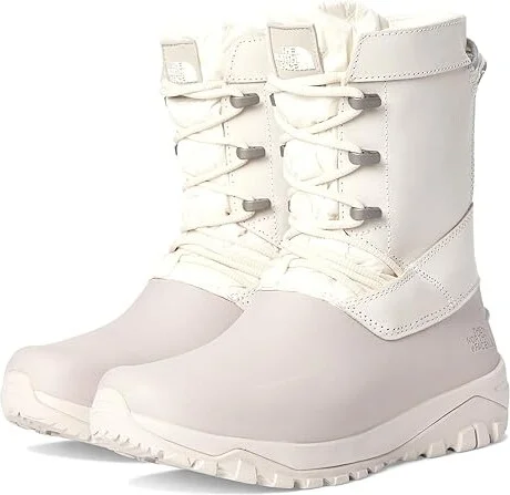 The North Face Yukiona Mid Boot Women's Shoes White Dune/Silver Grey : 5 M, Leather