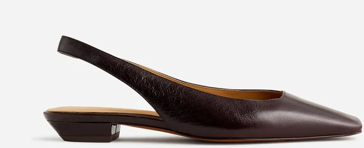 The Ophelia Slingback Flats in Leather