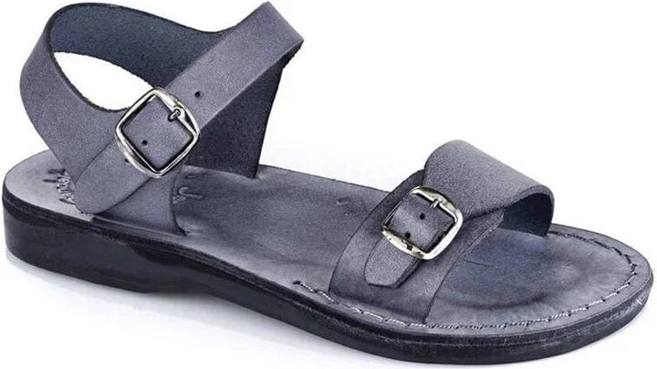 The Original - Leather Adjustable Strap Sandal - Grey