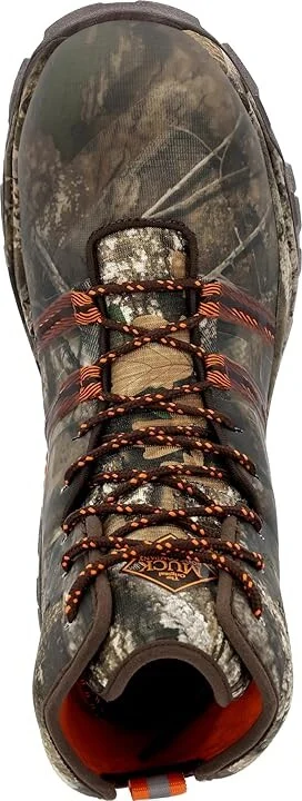The Original Muck Boot Company Alpha Pursuit Men's Work Lace-up Boots Brown/Orange/Realtree : 10 M, Synthetic - Image 2