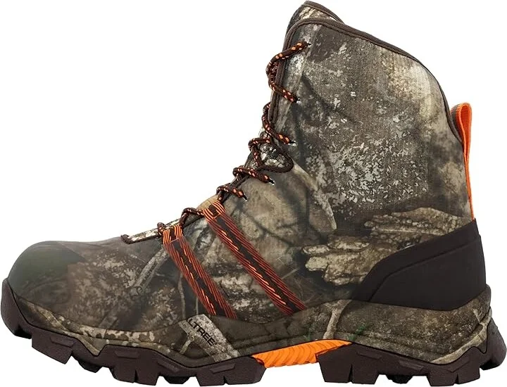 The Original Muck Boot Company Alpha Pursuit Men's Work Lace-up Boots Brown/Orange/Realtree : 10 M, Synthetic - Image 6