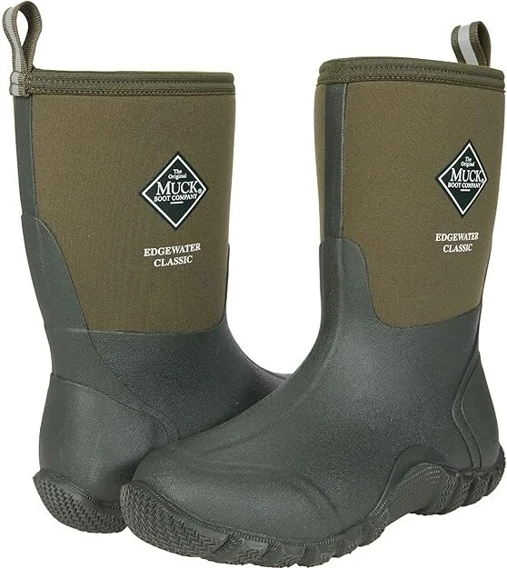 The Original Muck Boot Company Edgewater Classic Mid Men's Shoes Green : 8 M, Textile/Rubber