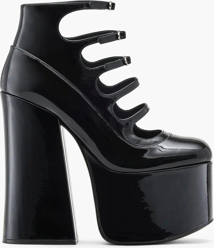 The Patent Leather Kiki Ankle Boot - Black